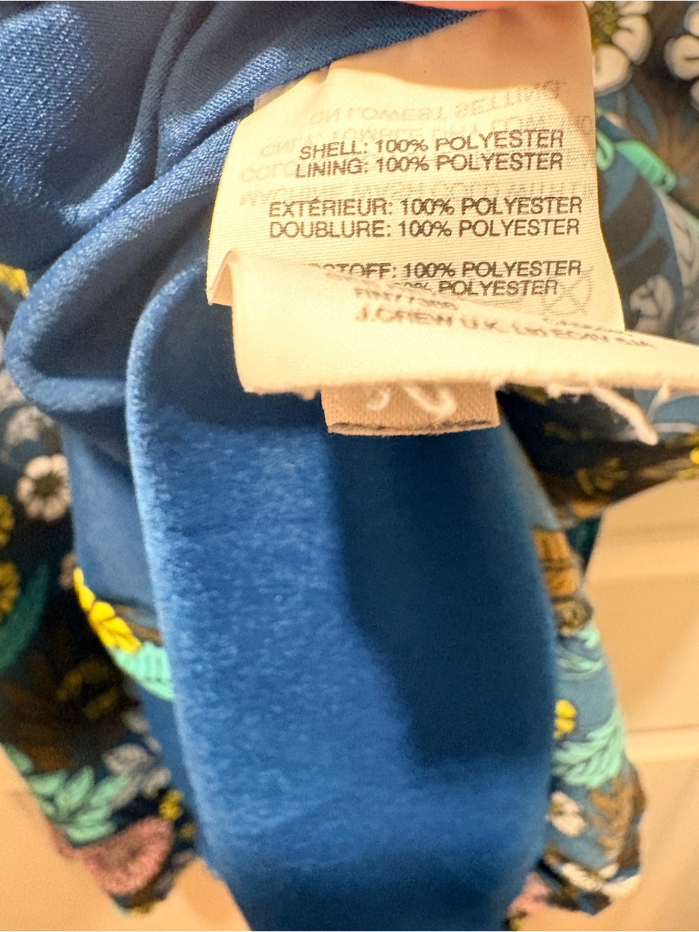 J. Crew Navy Floral Midi Dress with Pink, Teal & Yellow Accents - Picture 6 of 10